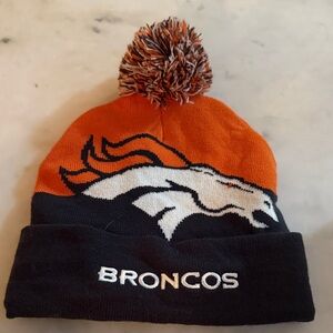 Vibrant Denver bronco Beanie with Pom-Pom